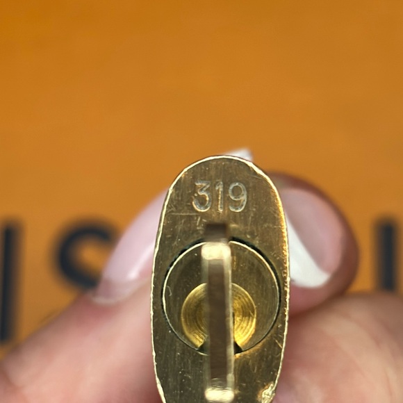 LOUIS VUITTON | Gold Tone Lock and Key #319 - Picture 3 of 3